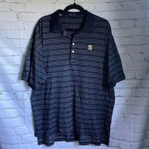Byron Nelson Eleven Straight Men's Blue Striped Golf Polo Shirt Size XL